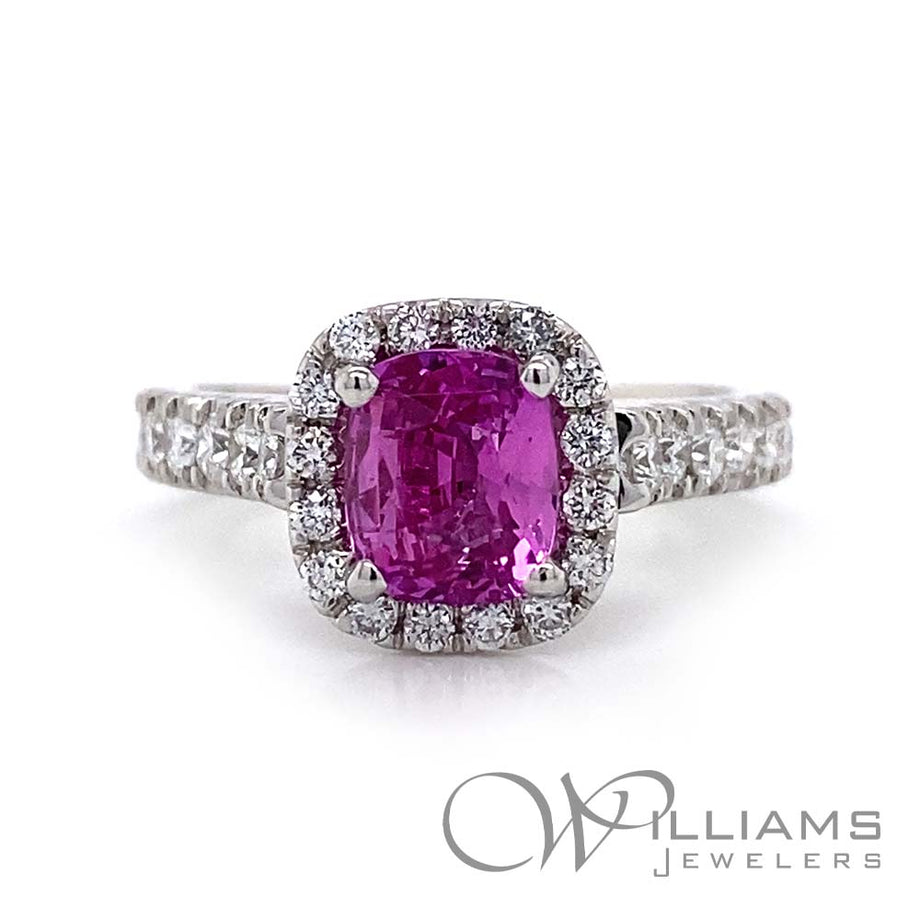 Estate Platinum Synthetic Sapphire Ring Williams Jewelers